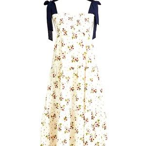 J.Crew shoulder smocked dress in strawberry floral size XS